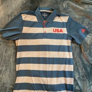 USA Adidas Dry Fit Golf Polo
